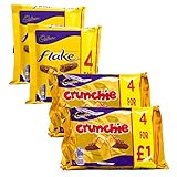Cadbury Variety Selection | 8 Bars of Cadbury Flake & 8 Bars of Cadbury Crunchie (pack of 2)