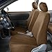 FH-PU005114 Exquisite Leather Car Seat Covers, Airbag compatible and Rear Split Beige Color