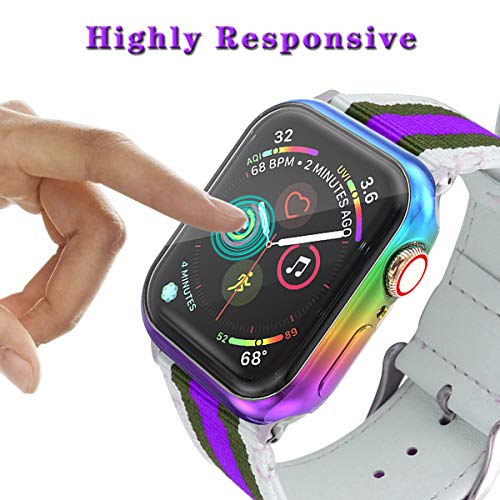 JZK Apple Watch Series 5 40mm Screen Protector,iWatch Protective Case Soft Plated TPU All-Around Ultra-Thin Bumper Cover for Apple Watch Series 4 Series 5 40mm Nike+, Edition Accessories