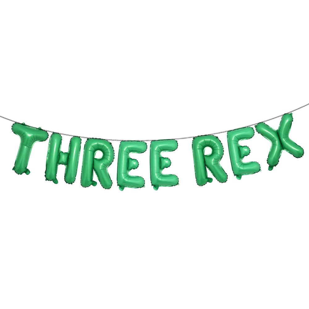 Photo 1 of RUIANSI Multicolor 16 Inch Dinosaur Balloon - Birthday Party Decoration, Three Rex Green