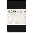 LEUCHTTURM1917 - Pocket Notepad A6-184 Dotted Micro-Perforated Pages, Black
