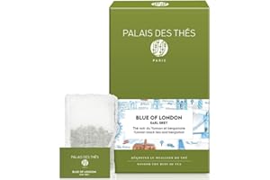Palais des Thés - Blue of London - Earl Grey Black Tea, Bergamot & Cornflower - Premium Tea Bags, Serves 20 Cups