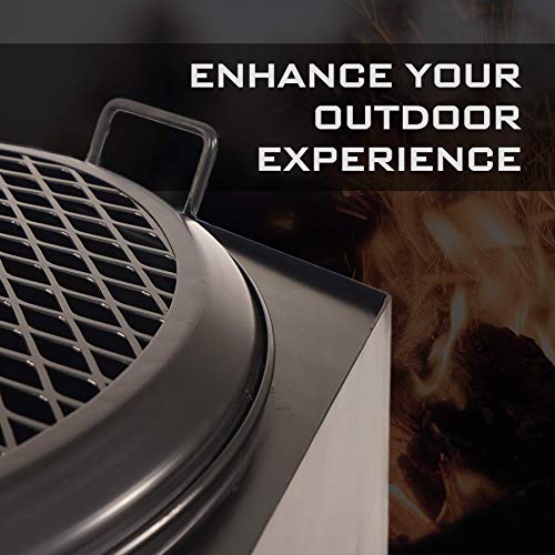 Dragonfire 19inch Round Metal Grill Grate with Handle for Fire Pits