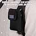 USA Gear Sunglasses and Eye Glasses Case - Spectacles Holder with Belt Loop and Carabiner Clip for Reading, Kids and Adult Sunglasses, Safety Glasses, and More (Black)