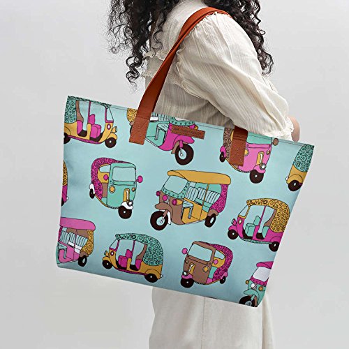 dailyobjects funky rickshaw fatty tote bag-multicolour