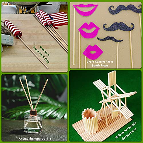 Wooden Dowel Rods 100 Pcs 1/4x6 Inch Wood Dowels,Unfinished Natural