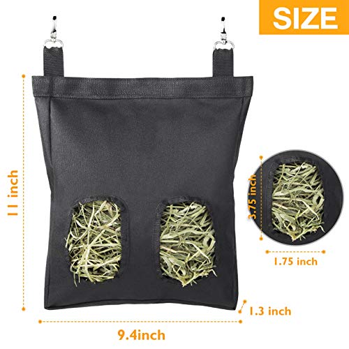 Geegoods Rabbit Hay Feeder Bag, Guinea Pig Hay Feeder Storage ，Hanging Feeding Hay for Small Animals 600 D Oxford Cloth Fabric