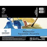 Canson Montval Watercolor Block, Cold Press Acid Free French Paper, 140 Pound, 12 x 16 Inch, 15 Sheets