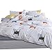 OTOB Jersey Duvet Cover Kids Twin Comforter Cover Girls Boys Cotton Aesthetic Bedding Sets 1 Comforter Cover 2 Pillowcases Soft Jersey Knit Cotton Duvet Cover Olive Green, Twin
