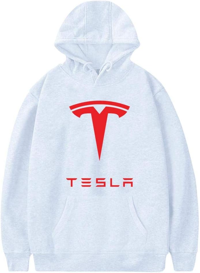 Mens Te_S1a Motorcycles Logo 3D Print Hoodie, Novelty Winter Pullover Sportwear with Pocket