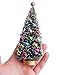 Miniature Decorated Frosted Bottle Brush Christmas Trees - Classic Holiday Snowy Bristle Sisal Trees (6-1/2 inches)