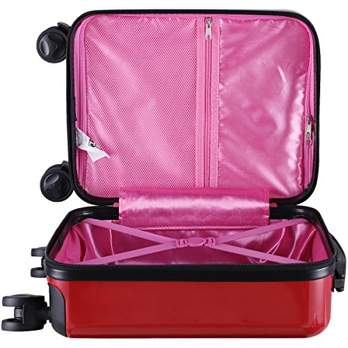 Kids Carry On Rolling Luggage, Hard Shell Travel Upright Spinner