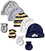 Gerber Baby-Boys Newborn 5 Pack Caps (0-6 months) and 4 Pack Mitten (0-3 months) Bundle,All Star,Newborn