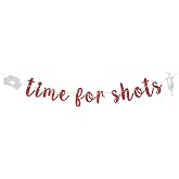 Red Glitter Time for Shots Banner, Congrats Nurse/Future Nurse/I Will Stab You/Nursing School Survivor, 2026 Nurse Graduation Party Decorations