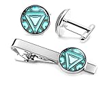 Arc Reactor Cufflinks, Iron Man Jewelry, Iron Man Cufflinks, The Avengers Cuff Links, Iron Man Tie Clip Set Option