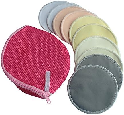 Organic Bamboo Nursing Pads with Laundry Bag - Washable, Reusable Breastfeeding Pads