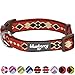 Blueberry Pet 13 Colors Tribal Print Splendid Burnt Orange Braided Dog Collar, Medium, Neck 14.5