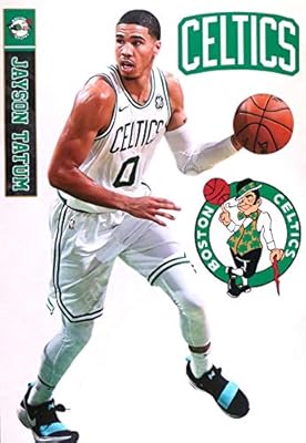amazon com jayson tatum fathead graphic boston celtics logo set official nba vinyl wall graphics 17 inch kitchen dining jayson tatum fathead graphic boston celtics logo set official nba vinyl wall graphics 17 inch