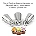 Ouddy 32pcs Baking Supplies Set for Cake/Cupcake Decorating Russian Piping Tips, 3 pcs, Silver