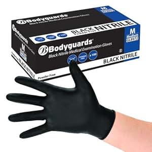 Amazon.com: Bodyguard Disposable Black Nitrile Gloves