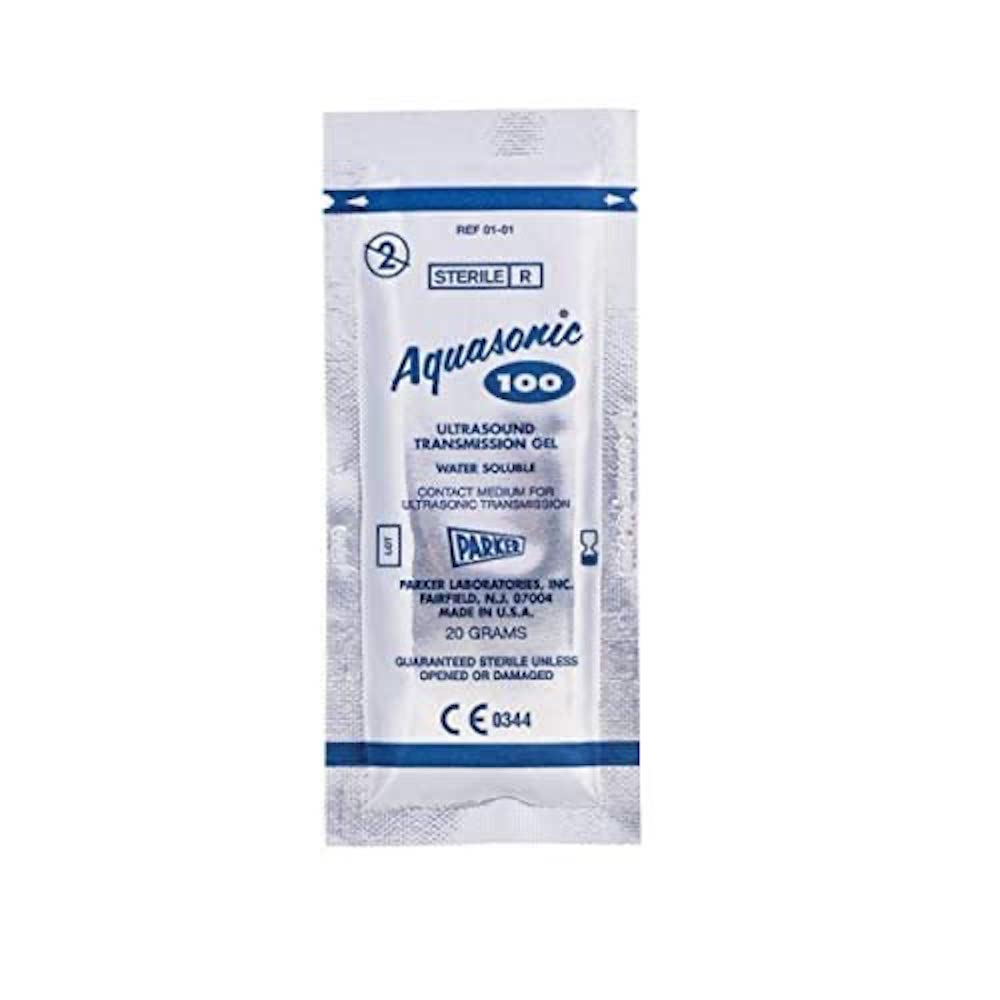 Aquasonic 100 Ultrasound Gel, Ultrasonic Transmission Gel, Water Soluble Hypoallergenic Bacteriostatic, Non-Sensitising Gel for Therapeutic Medical Ultrasound and Beauty Application, Sachets, 48 Pack