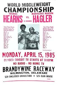 Amazon.com: Hearns vs Hagler Boxing Match 1985 14" x 22 ...