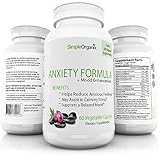 Simple Organix Natural Anxiety Relief, Stress Relief, and Mood Support Supplement - 60 Veggie Capsules