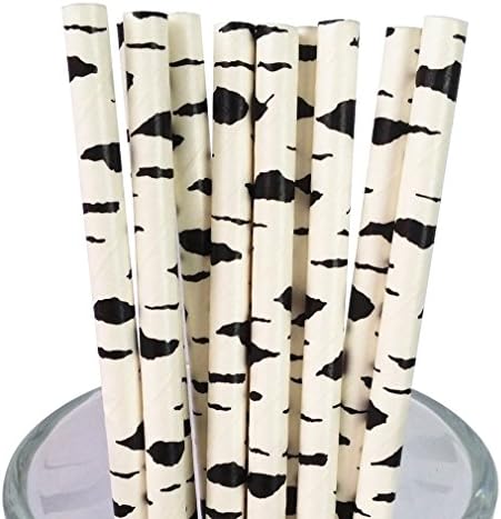 Free DHL 500 pcs Black Zebra Print Paper Straws Bulk, Birch Tree Woodland Rustic Paper Drinking Straws for Party, Birthday, Wedding, Baby Shower, Picnic, BBQ, Animal Print Mason Jar Straws