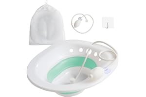 LANSEYIXIU Sitz Bath for Toilet Seat, Foldable Sitz Bath for Hemorrhoids and Anal Fistula, Sitz Bath Postpartum, Hemorrhoid Treatment, Sitz Bath Tub (Green)