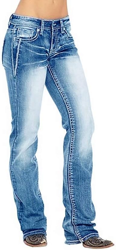 Amazon.com: Pantalones vaqueros de corte bota con la bandera de Estados  Unidos para mujer, diseño de retazos, estilo vintage, elástico, lavado, corte  bota, Straight, 4X-Large: Clothing