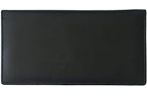 123 CHEAP CHECKS RFID Leather Checkbook Cover With Credit Card Slots and Pen Holder