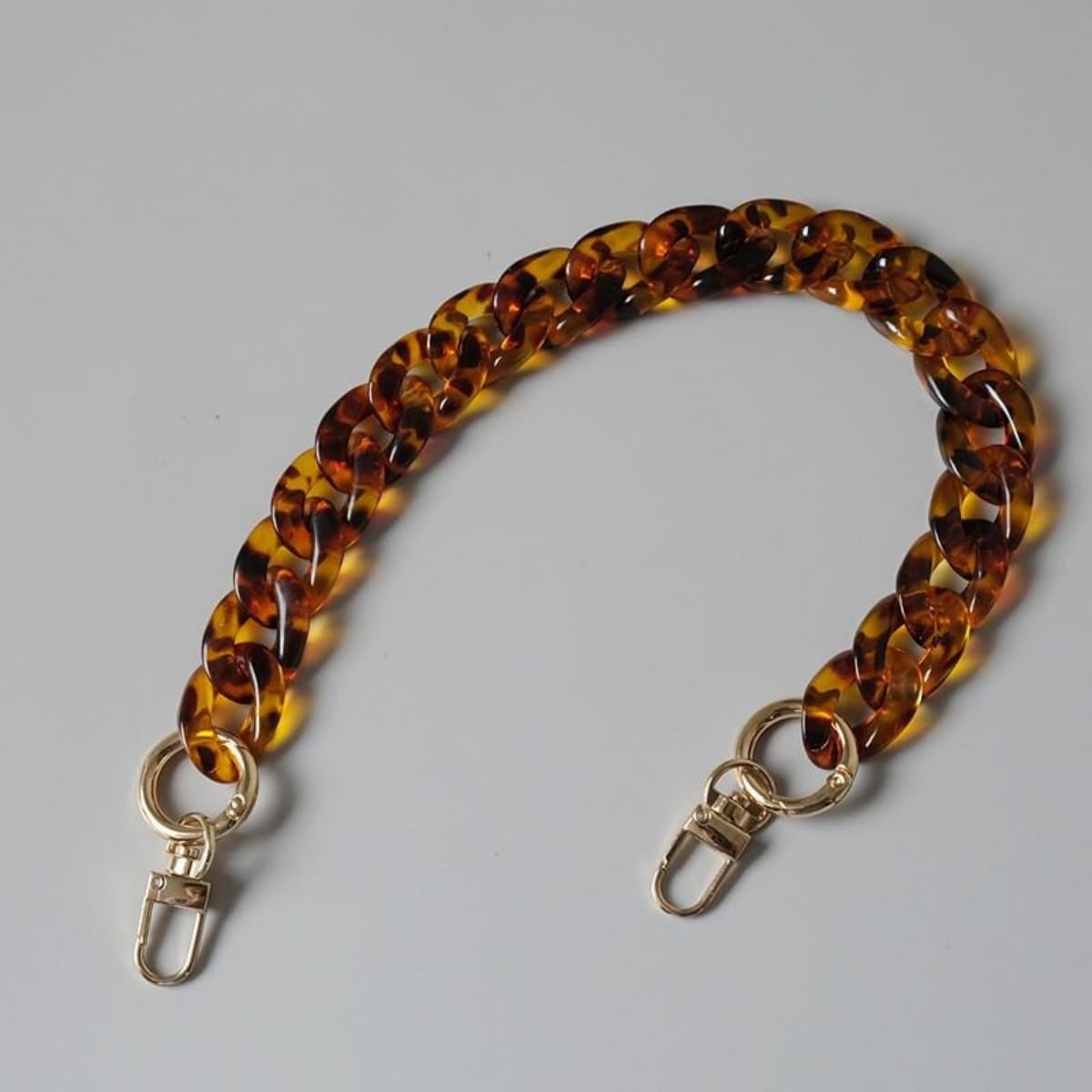 KMERCE Women's Acrylic Leopard Handbag, Wide Shoulder Strap for Handbag, Replacement Strap for Bag, Width 2 cm, Length 40 cm