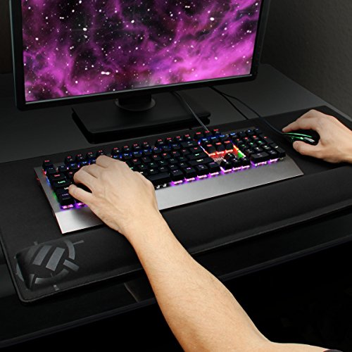 image for ENHANCE Large Gaming Mouse Pad with Wrist Support - Memory Foam Wrist 