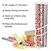 Primode Gift Wrapping Paper Storage Bag Organizer for All Your Gift Wrap & Ribbons, Fits Long 40 Inch Rolls, Hold Up to 24 Rolls, Heavy Duty Clear PVC Bag with Top and Side Handles (White)