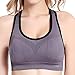 WOZHIFU Women Racerback Sports Bras - High Impact Workout Breathable Gym Activewear Yoga Bra Pack of 2(M/L), Black/Gray