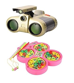 New Pinch Fishing Catching Game Funny Game with Night Scope Binocular with Pop-Up Light for Kids