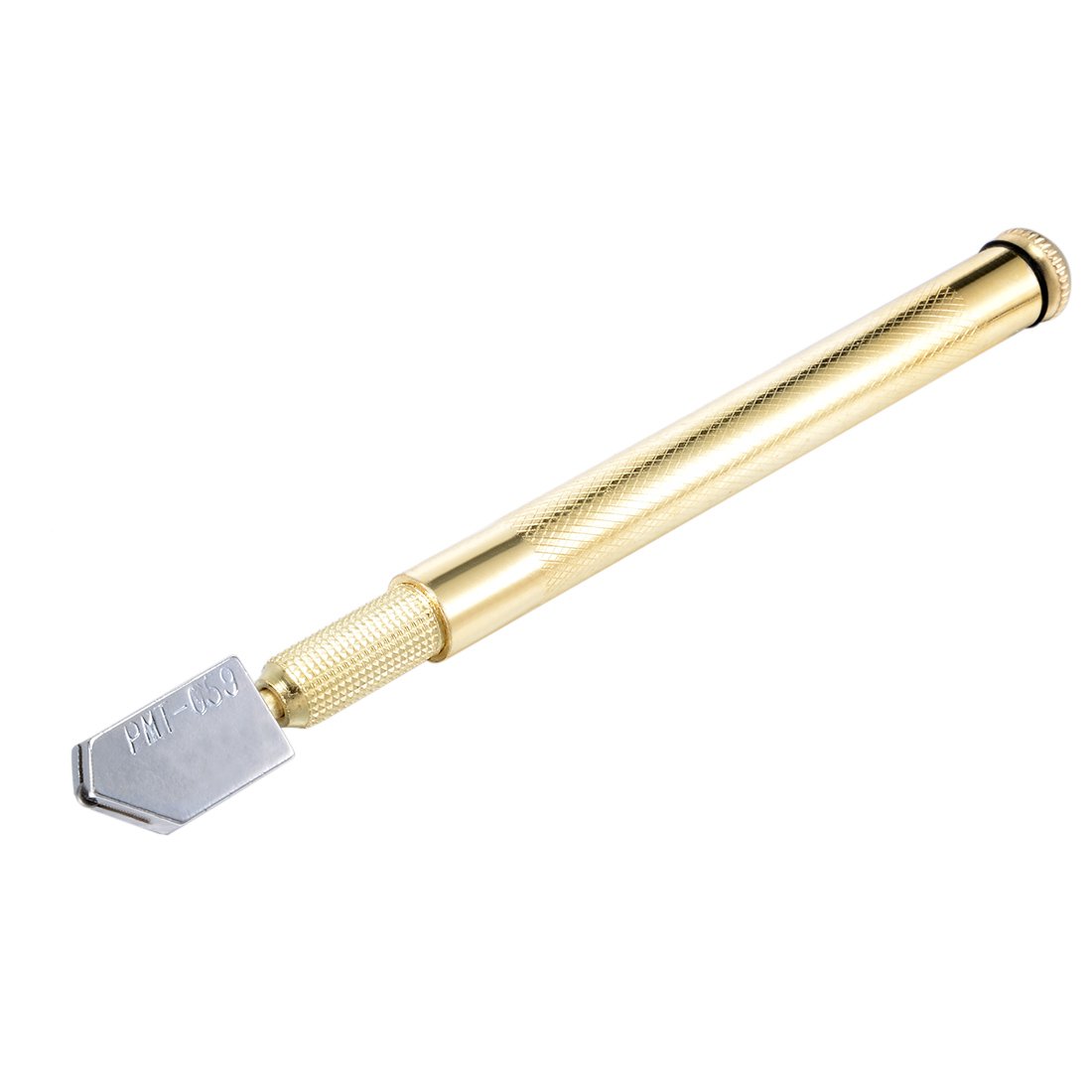 sourcingmap Glass Cutter 3-10mm, Pencil Style Oil Feed Tungsten Carbide Tip Brass Tone Handle for Glass Tiles Mirror Cutting