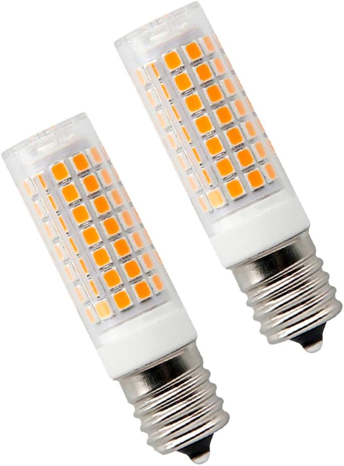 8W Dimmable LED E17 Microwave Oven Bulb - Intermediate Base LED Appliance Light, Daylight 6000K 100W Halogen Equivalent Under-Microwave Stove Light (2-Pack): Home Improvement