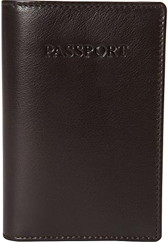 Men's RFID Secure Center Wing Leather Passport Wallet