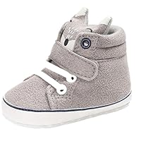 Iuhan Cotton Baby Girl Boys Fox Hight Cut Shoes Anti-Slip Infant Soft Sole Sneaker (Age:0~6 Month, Gray)