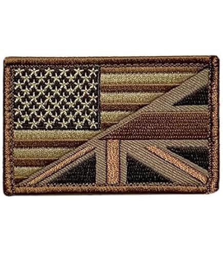 American Flag Tactical Patch 3.5x2 - Coyote Brown IFF Morale Patch With Hook Fastener