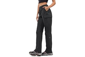 Moosehill Women's-Hiking-Pants-Cargo-Quick-Dry-Stretch-Lightweight Work Outdoor Pants with 5 Deep Pockets