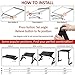 Adjustable Laptop Stand-HOWBIFOOL Portable Folding Computer Stands Table desk with Mouse Pad Side Mount Light Weight Ergonomic Bed Lap Tray pad (Laptop Stand)