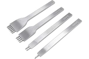 STEELFEVER Leather Craft Tool Hole Punches 1+2+4+6 Prong Lacing Stitching Punch, Craft Kits (3mm)