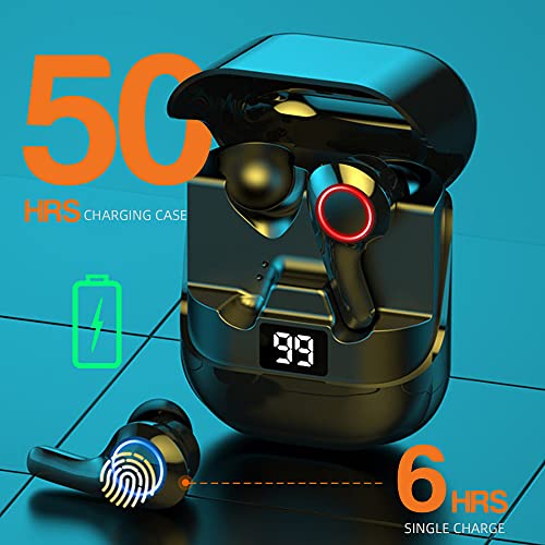 FIYAPOO Bluetooth Kopfhörer, Wireless Earbuds mit CVC 8.0 Geräuschisolierung für kristallklares Klangprofil, 40 Stunden Akkulaufzeit, IPX7 Wasserschutzklasse, für Arbeit und unterwegs