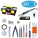 Soldering Iron Kit, Volador 30 in1 60W Temperature Control Solder Iron, 5pcs Soldering Tips, Desoldering Pump, Tweezers, Wick, Soldering Iron Stand with Cleaning Sponge and Tool Case