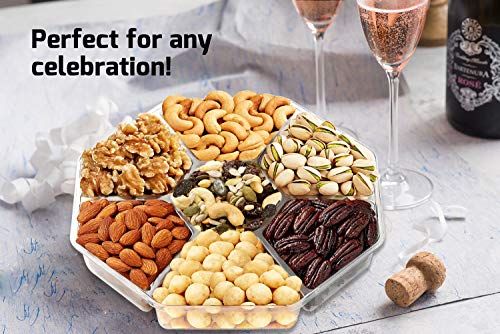 Holiday Nuts Gift Basket - Gourmet Food Gifts Prime Delivery | Jumbo 2LB Gift Basket - Men & Women, Christmas, Mothers & Father's Day Fruit Nut Gift Box, Assortment Tray - Birthday, Sympathy, Get Well - Thumbnail 3