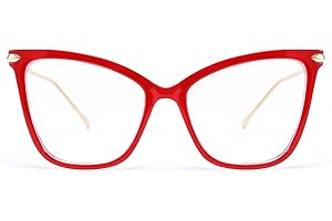 FEISEDY Oversized Cat Eye Glasses Frame Blue Light Blocking Eyewear for Women B2589
