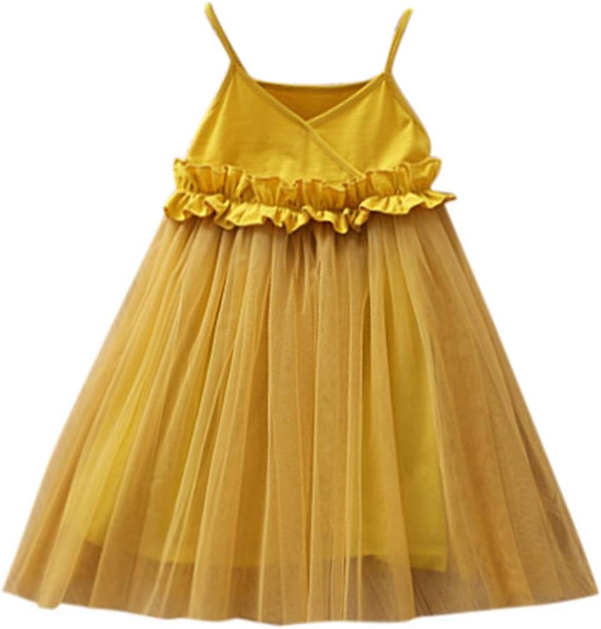 Toddler Kids Baby Girls Mesh Dress Party Gown Princess Tulle Tutu Dress