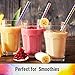 JOYECO 4 Pcs Stainless Steel Boba Straws, Big Straws Smoothies Reusable, 0.5 inches Wide Straw 9.5 inches Long for Bubble Tea, Juice, Thick Milkshakes, Rainbow Multi-Colored